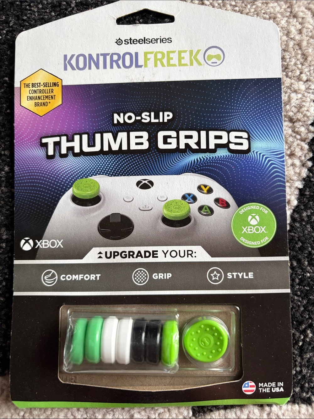 SteelSeries KontrolFreek No-Slip Thumb Grips for Xbox - Green/White/Black